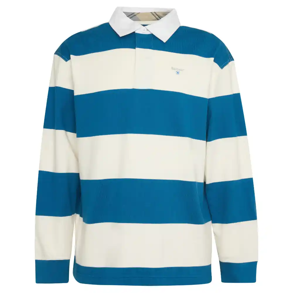 Barbour Mens Broome Rugby Shirt Midnight