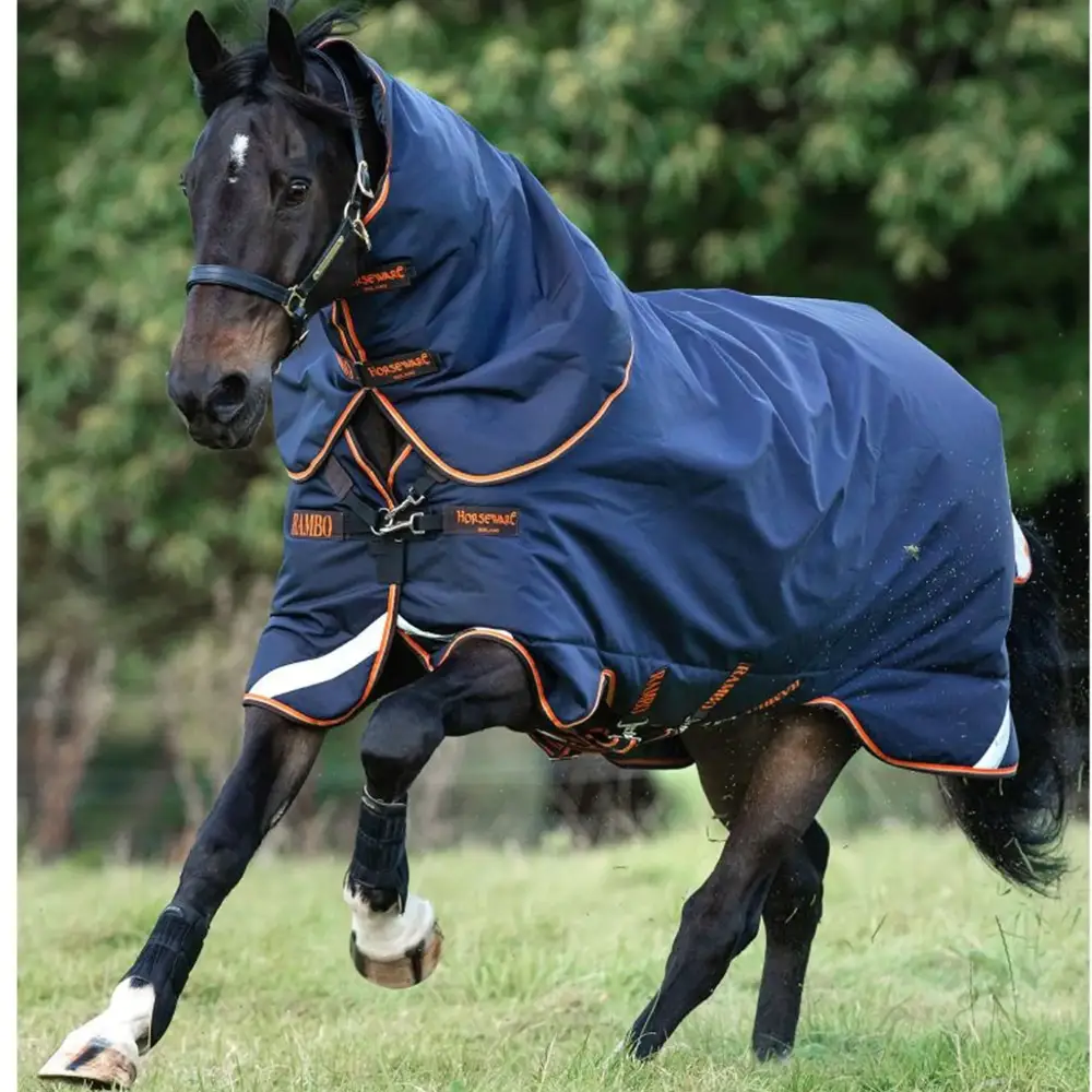 Rambo Supreme Turnout Lite 50g Navy Orange