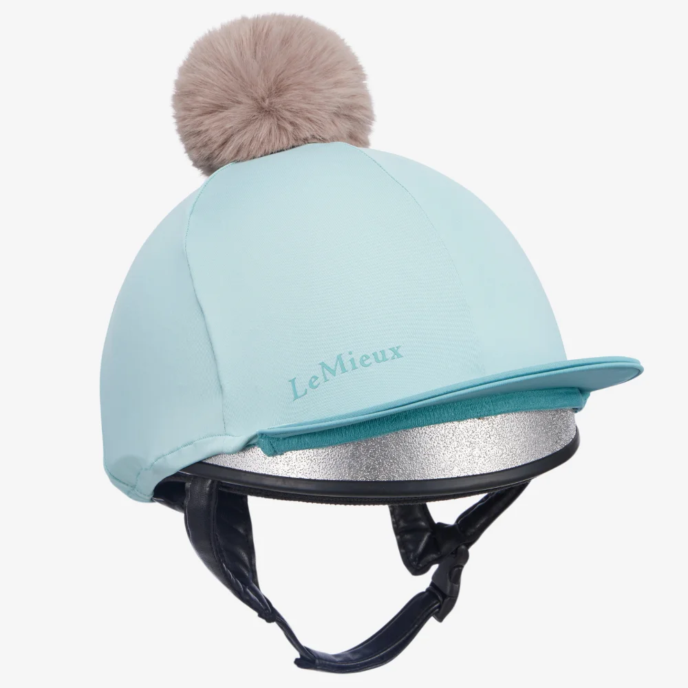 LeMieux Pom Hat Silk Aqua/Lagoon Wadswick Country Store