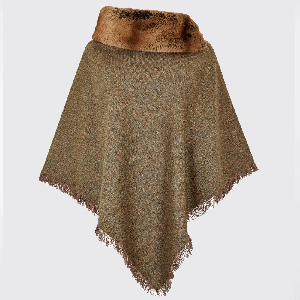 Dubarry Ladies Silverfir Tweed Poncho Burren