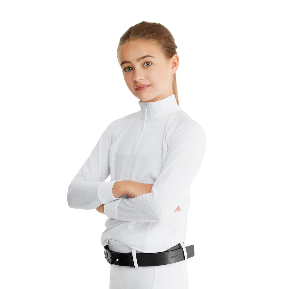 Aztec Diamond Young Rider Mesh Shirt White