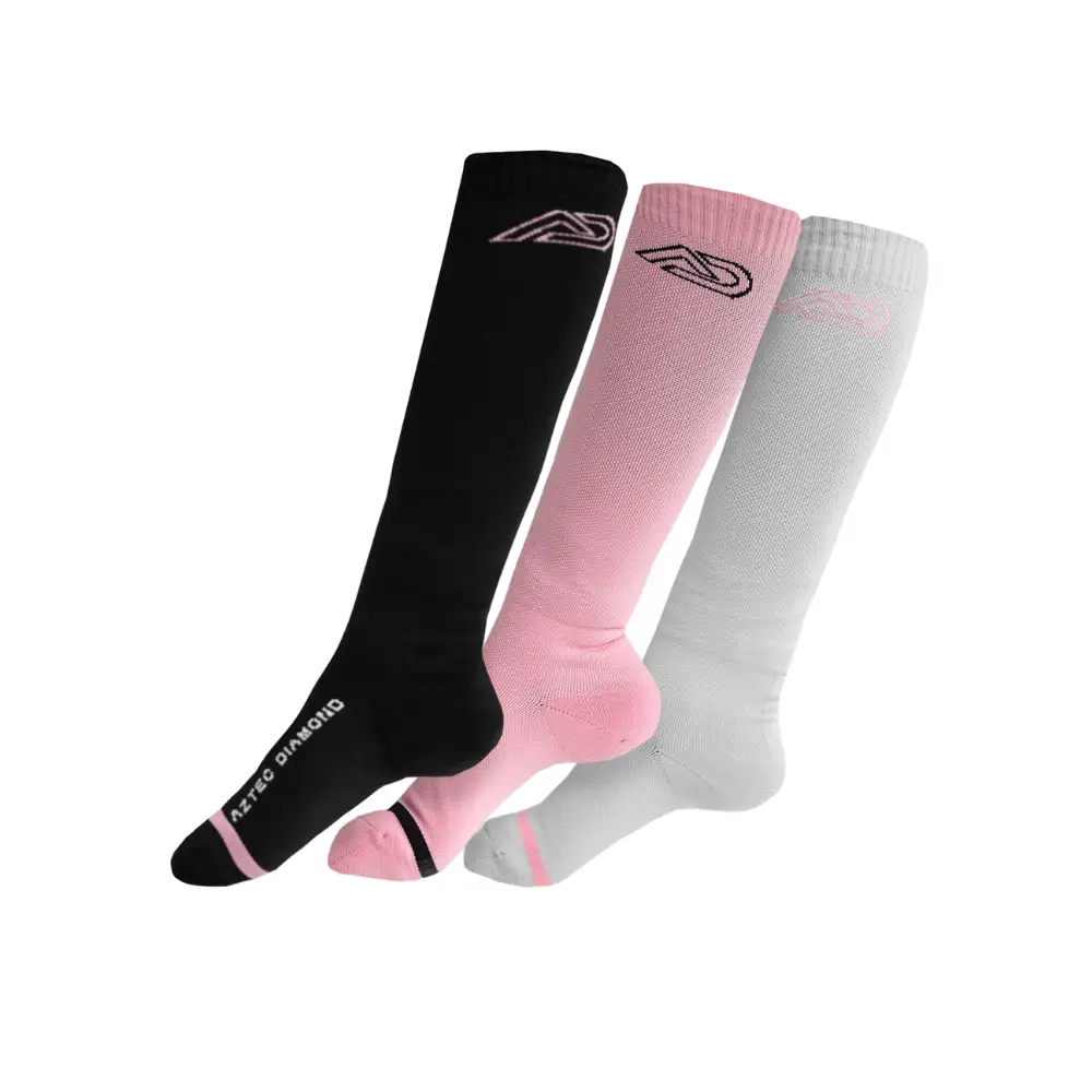 Aztec Diamond Young Rider Three Sock Pack Pink