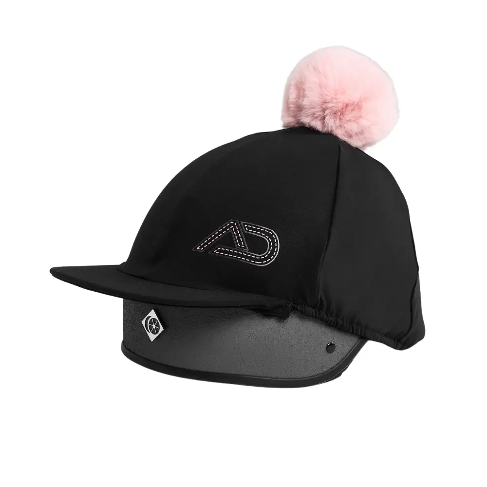 Aztec Diamond Young Rider Pom Hat Silk Black/Pink
