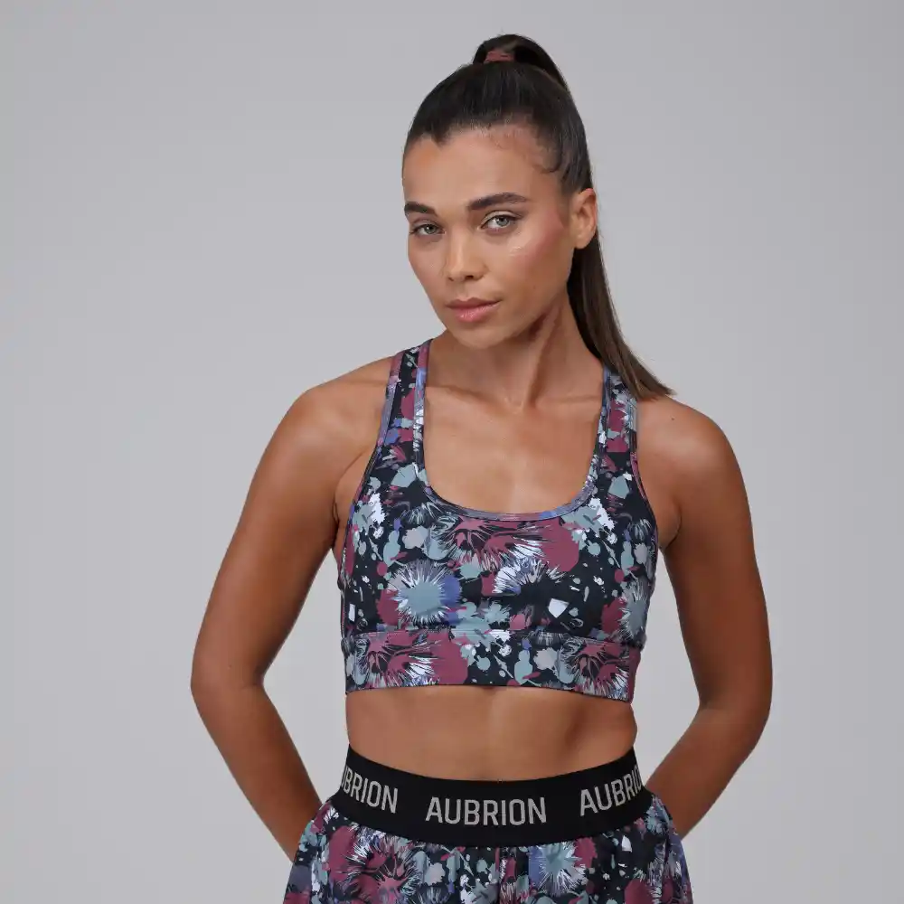 Shires Aubrion Ladies React Power Sports Bra Abstract