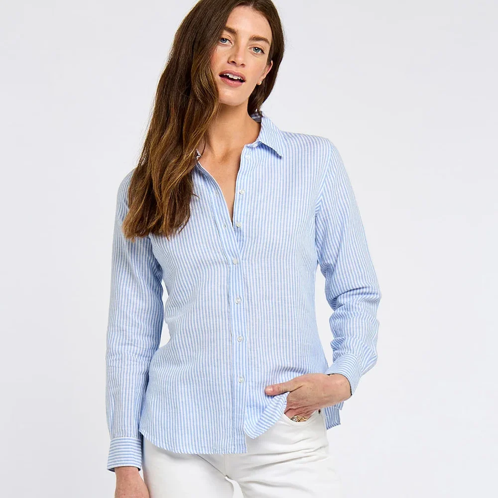 Dubarry Ladies Butterfly Linen Shirt Blue