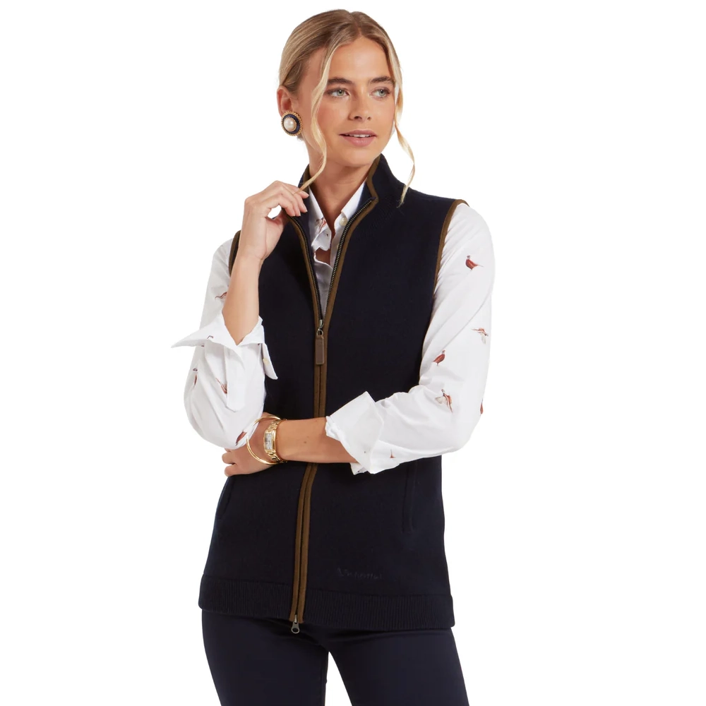 Schoffel Ladies Orkney Merino Gilet Navy