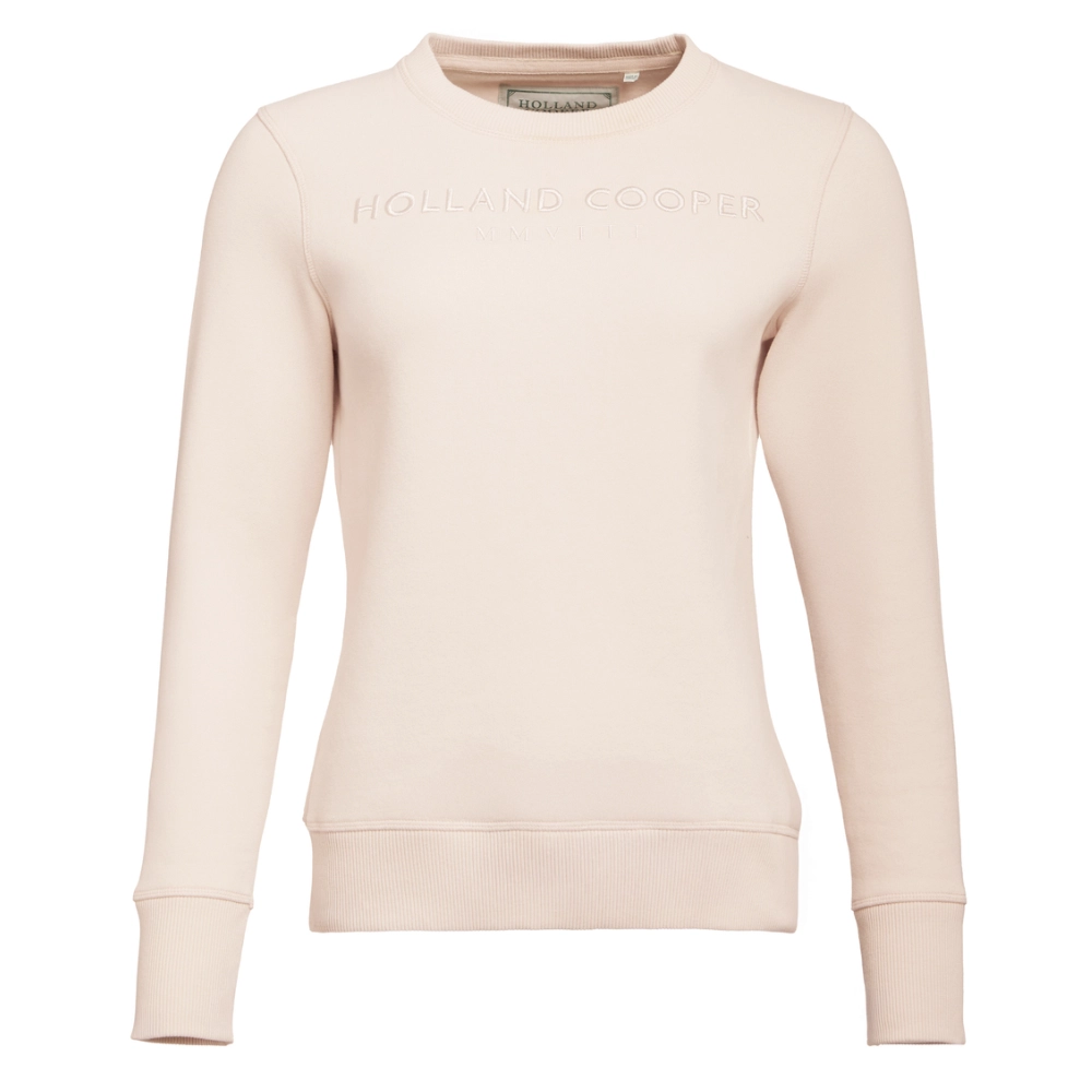 Holland Cooper Ladies Sporting Heritage Crew Sweater Pale Pink