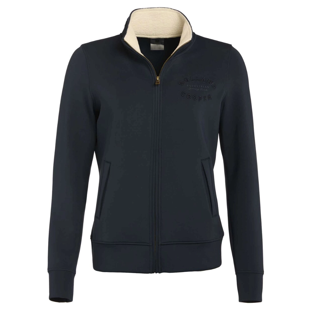 Holland Cooper Ladies Training Zip Through Sweater Ink Navy