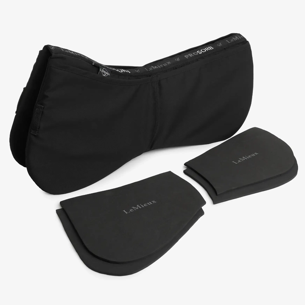 LeMieux ProSorb Plain 2 Pocket Half Pad Black