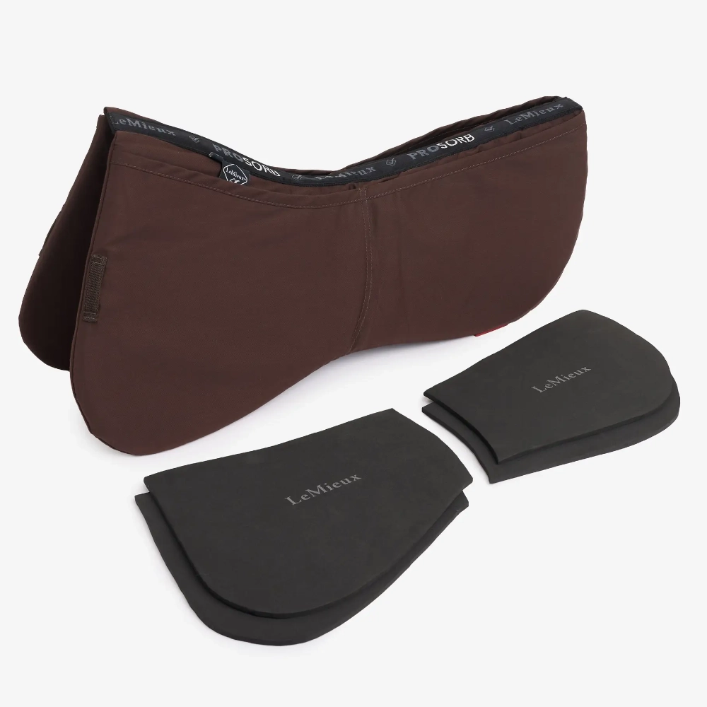 LeMieux ProSorb Plain 2 Pocket Half Pad Brown