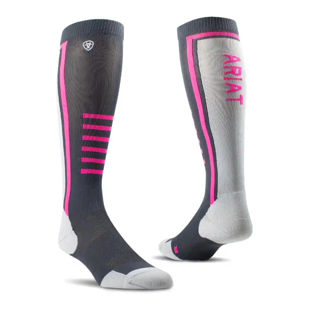 Ariat Adults AriatTEK Slimline Performance Socks Ebony