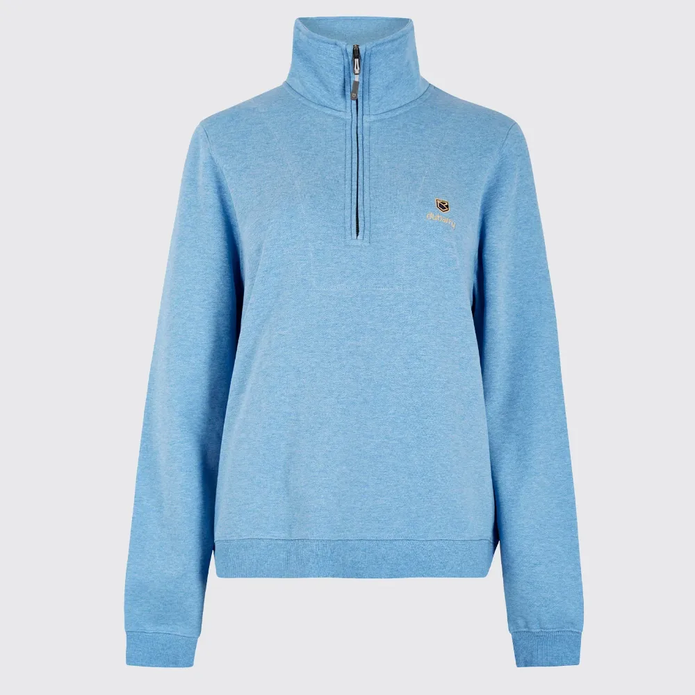 Dubarry Ladies Castlemartyr Quarter Zip Sweatshirt Azure Blue
