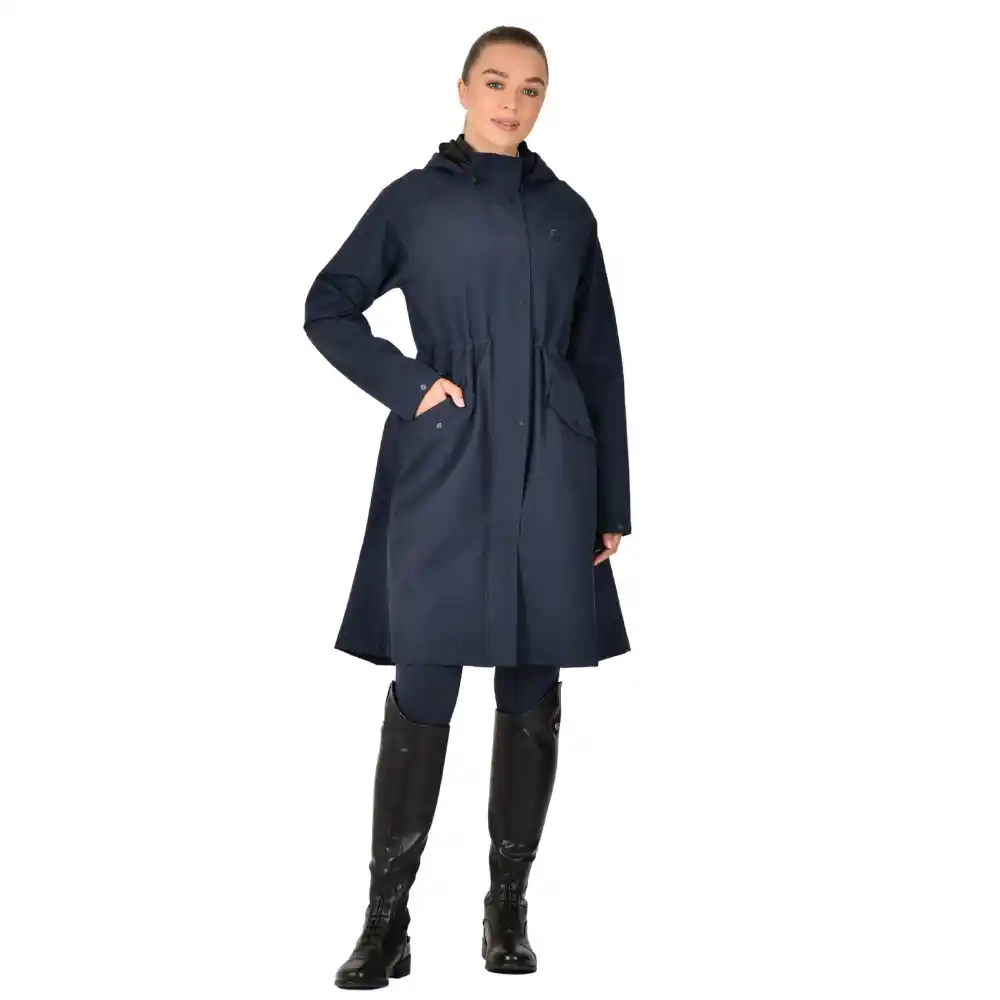 Dublin Ladies Wet Weather Long Jacket Navy