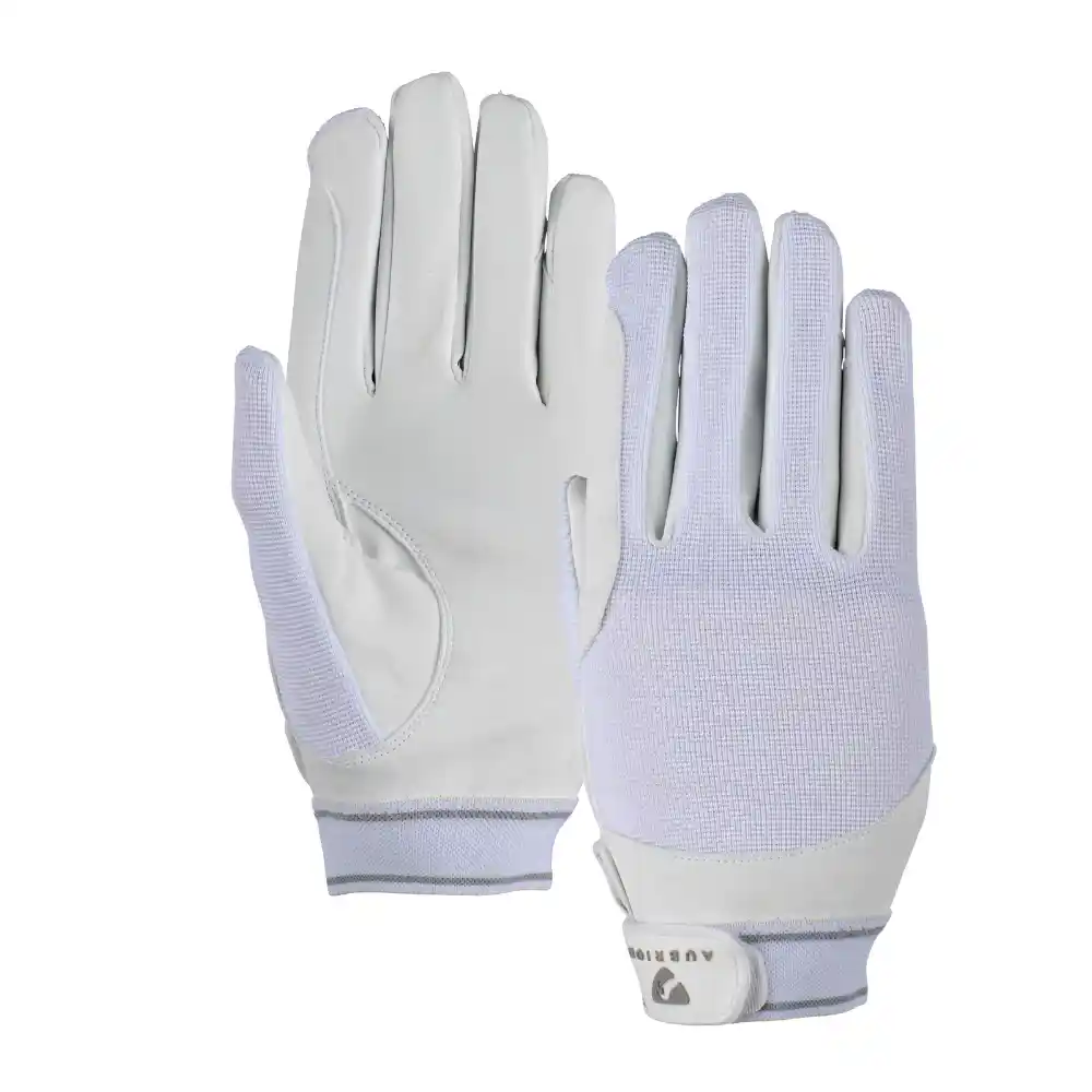 Shires Aubrion Adults Stratos Sportfit Riding Gloves White