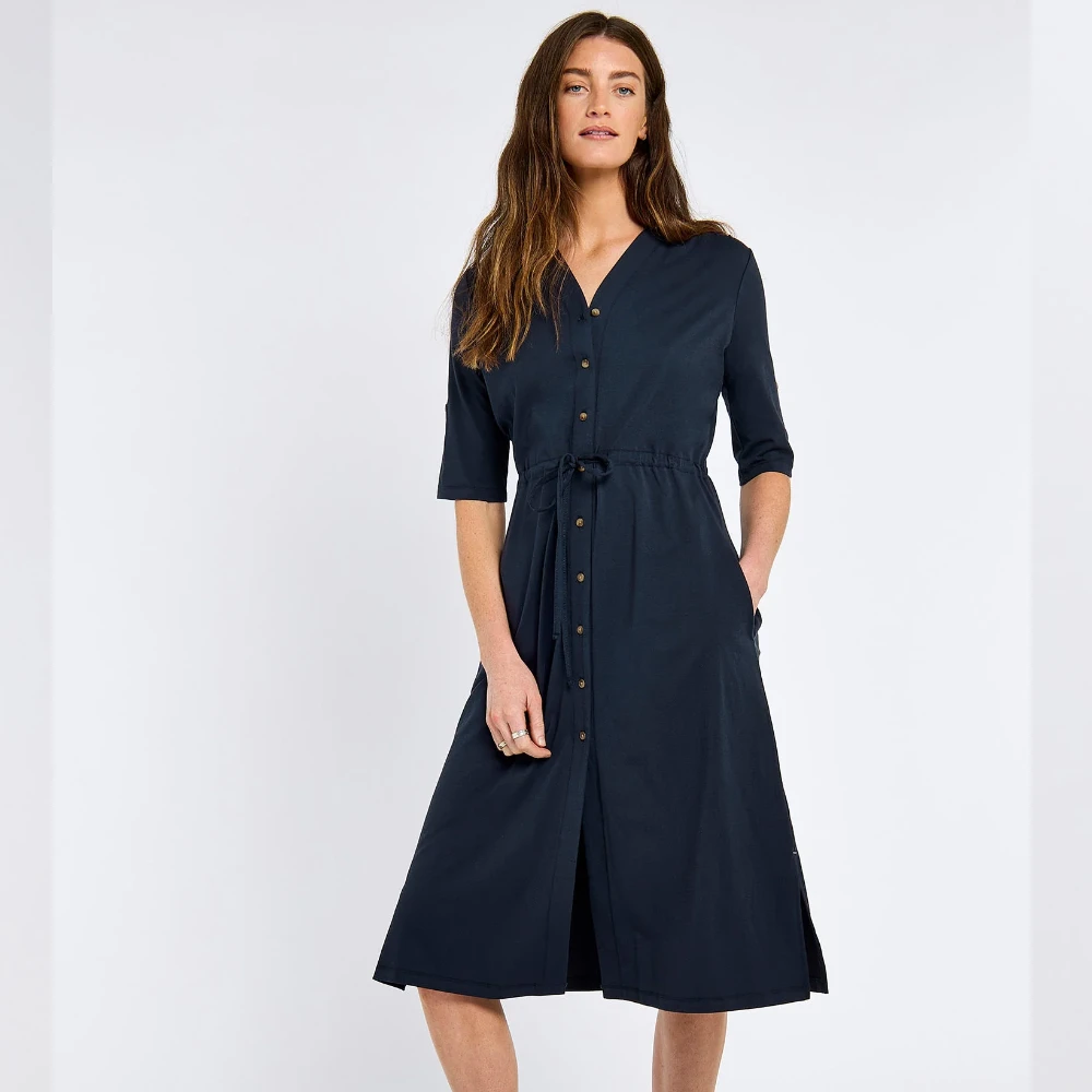 Dubarry Ladies Hanlon Midi Length Shirt Dress Navy