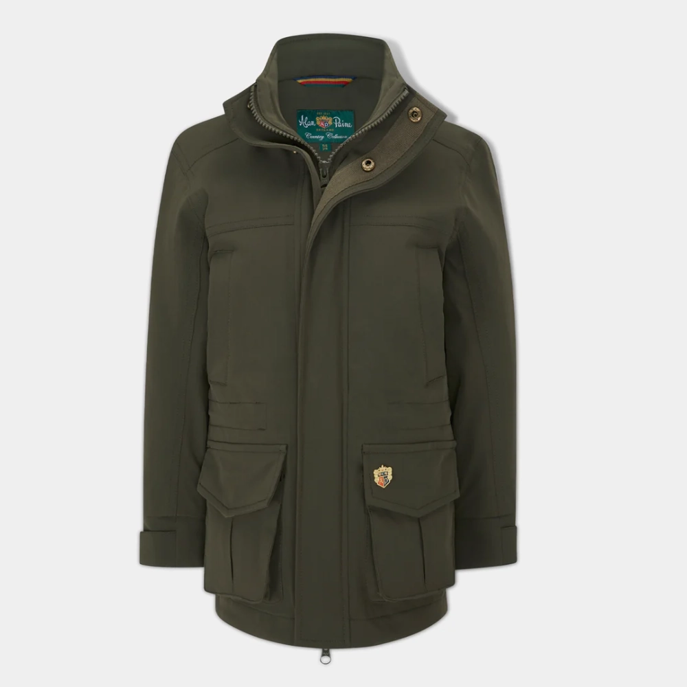 Alan Paine Childrens Lockwood Shooting Coat Olive