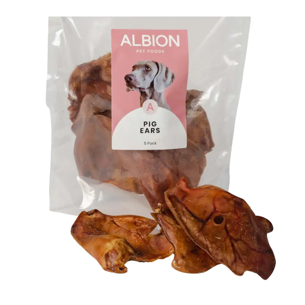 Albion Pig Ear Dog Treats 10 Pack