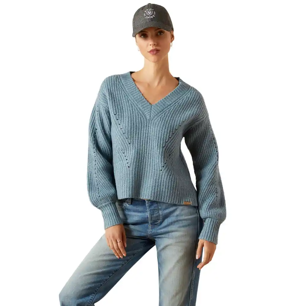 Ariat Ladies Blaydon Sweater Spring Lake Heather