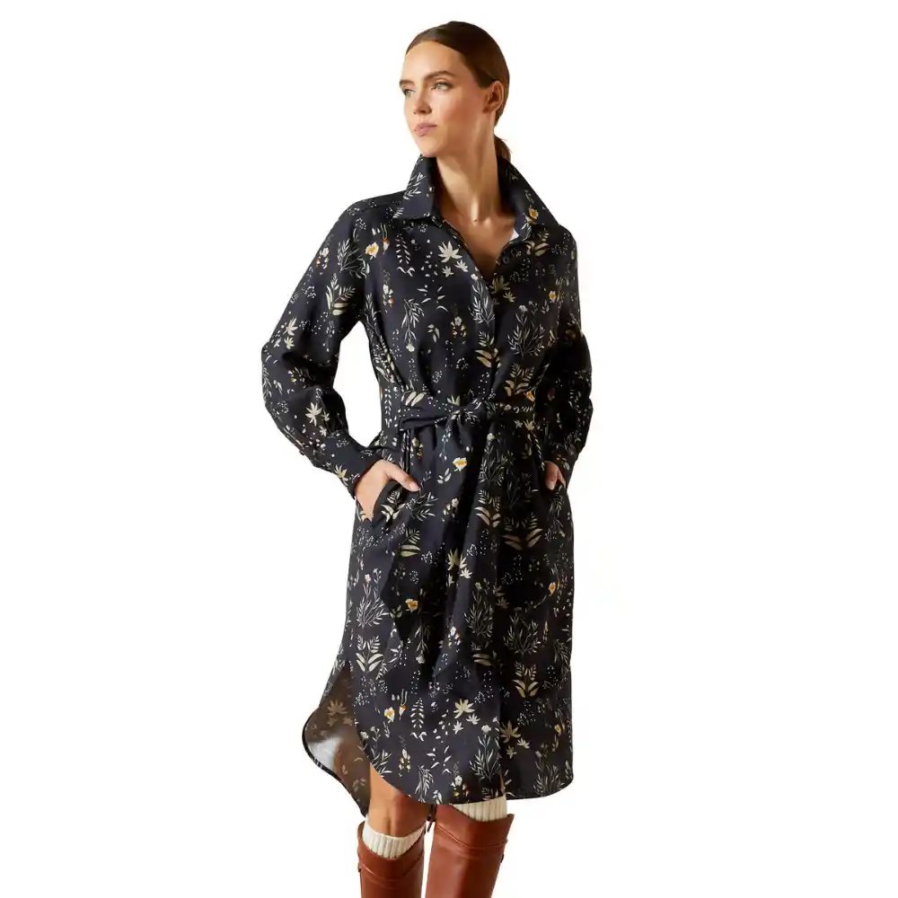 Ariat Ladies Culham Dress Navy Floral Print