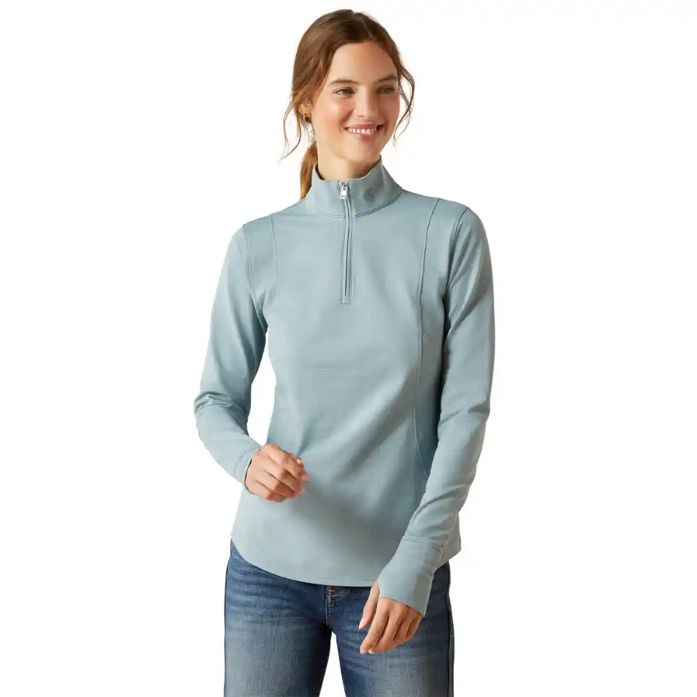 Ariat Ladies Gridwork 2.0 Quarter Zip Baselayer Lead