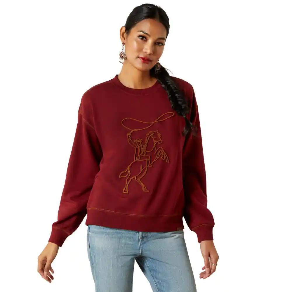 Ariat Ladies Lasso Sweatshirt Cabernet