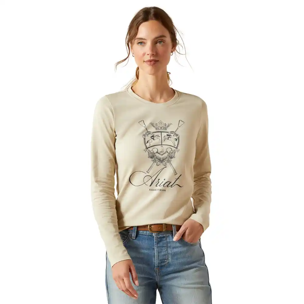 Ariat Ladies Ritzy Logo T-Shirt Pelican