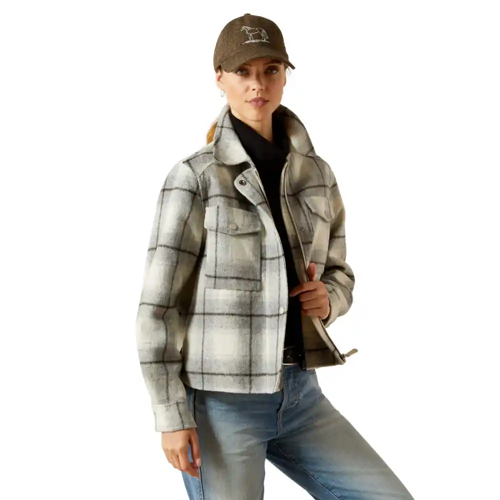 Ariat Ladies Warrington Jacket Grey Plaid