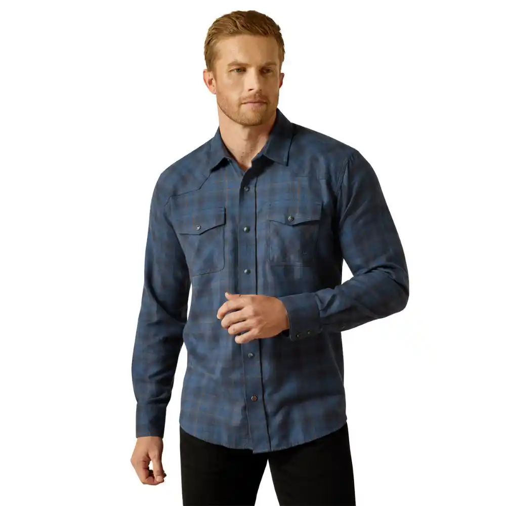 Ariat Mens Holland Retro Fit Shirt Navy