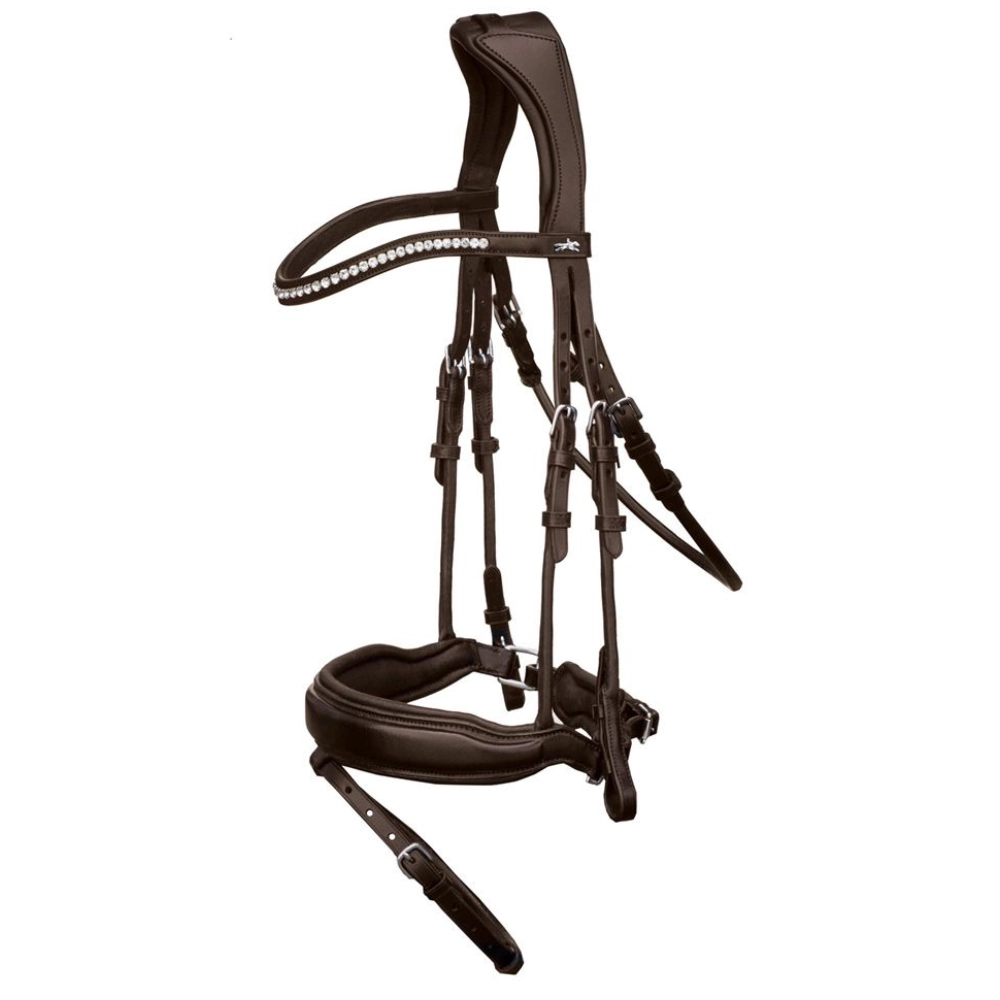 Schockemohle Malibu Anatomical Flash Bridle Espresso