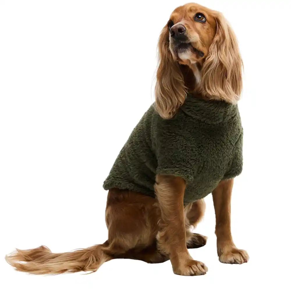Barbour Brindle Fleece Dog Jumper Olive