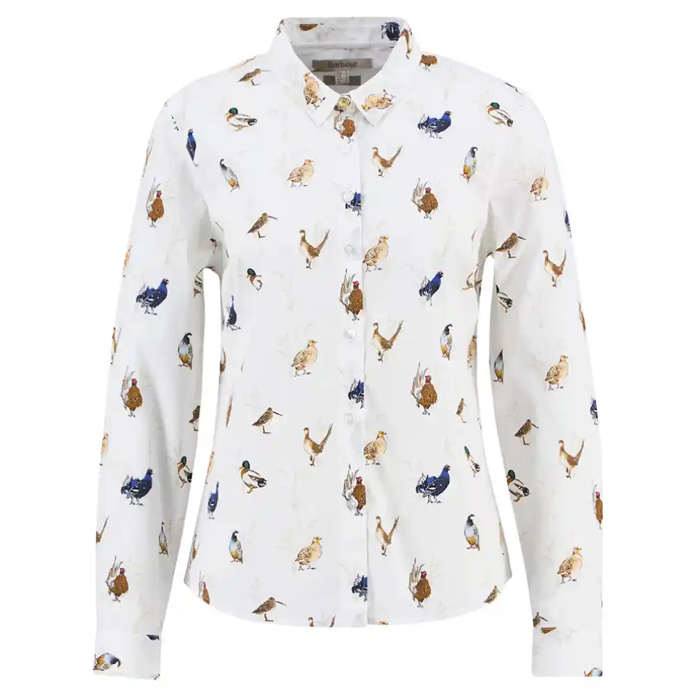Barbour Ladies Brambles Shirt Bird Print
