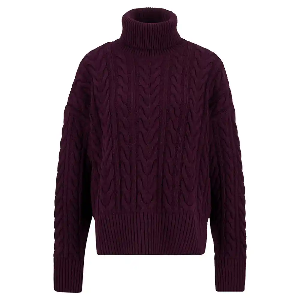 Barbour Ladies Embleton Knitted Jumper Black Cherry