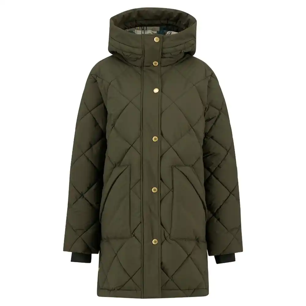 Barbour Ladies Kailyn Puffer Jacket Olive Ancient Tartan