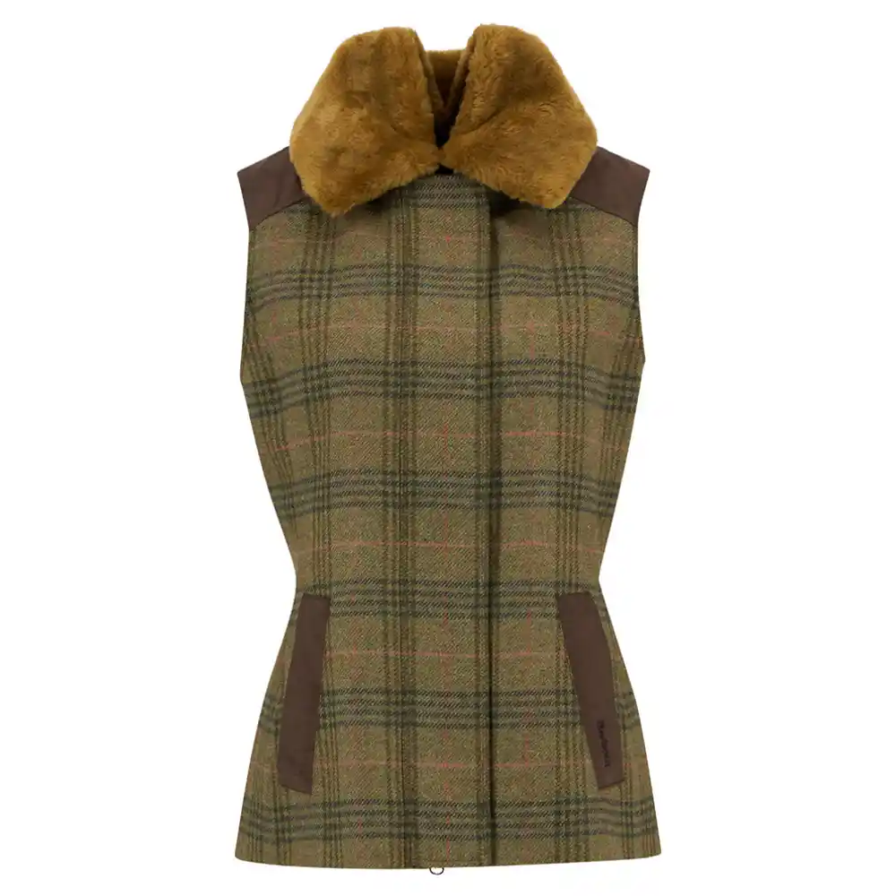 Barbour Ladies Rosemary Wool Gilet Arabesque Brown