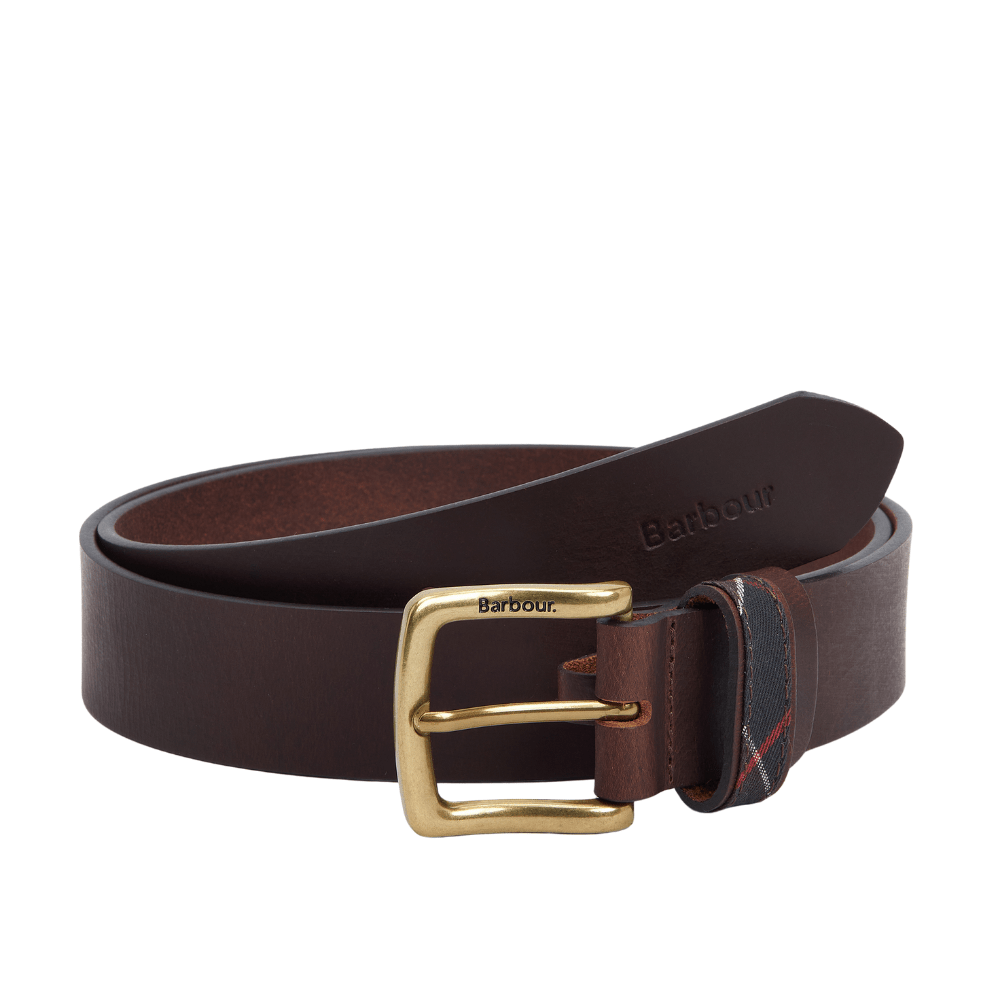 Barbour Mens Esk Leather Belt Brown