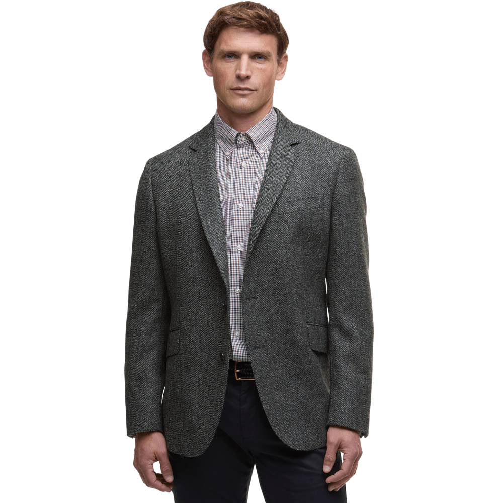 Barbour Mens Firth Moons Herringbone Blazer Grey