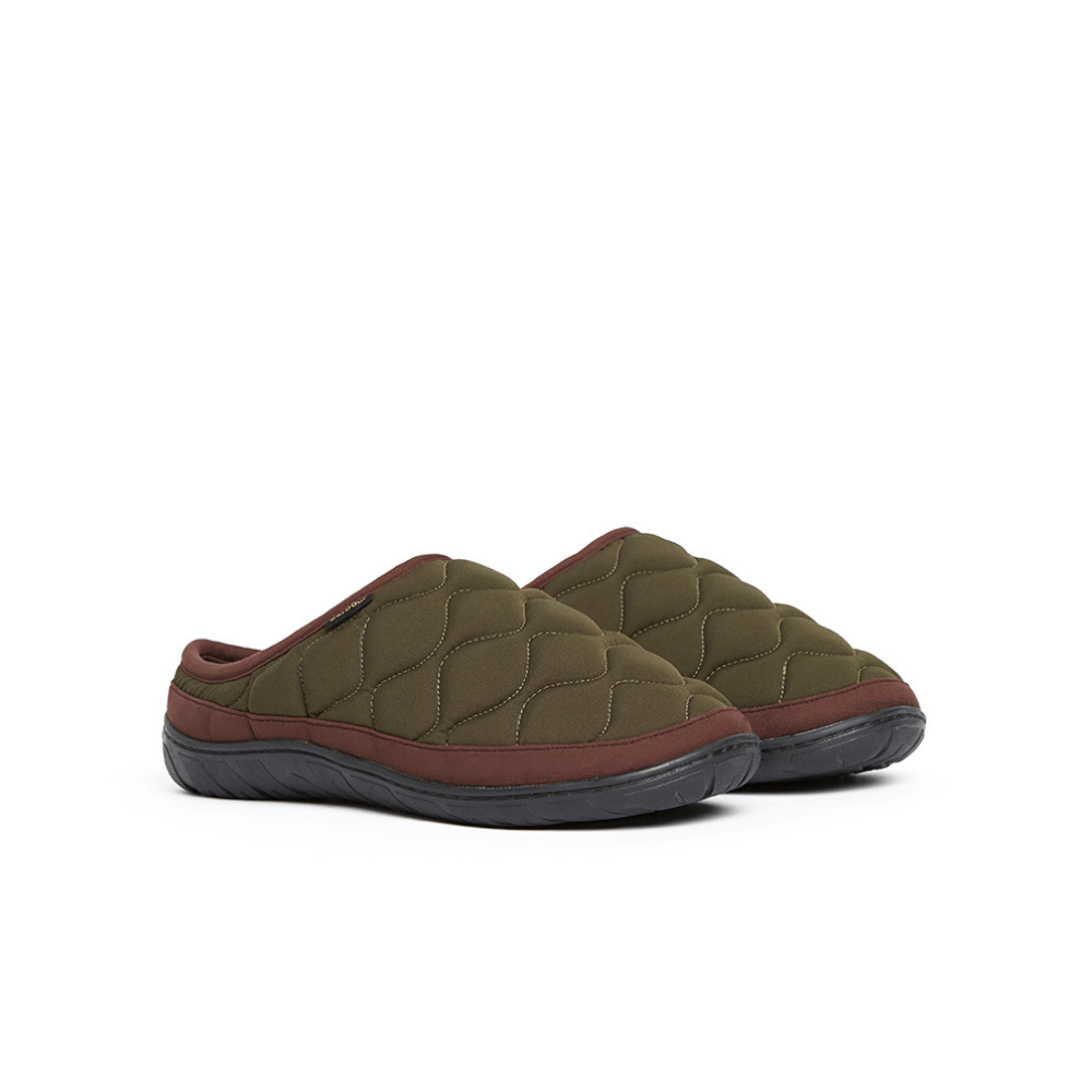 Barbour Mens Outdale Slipper Olive Brown