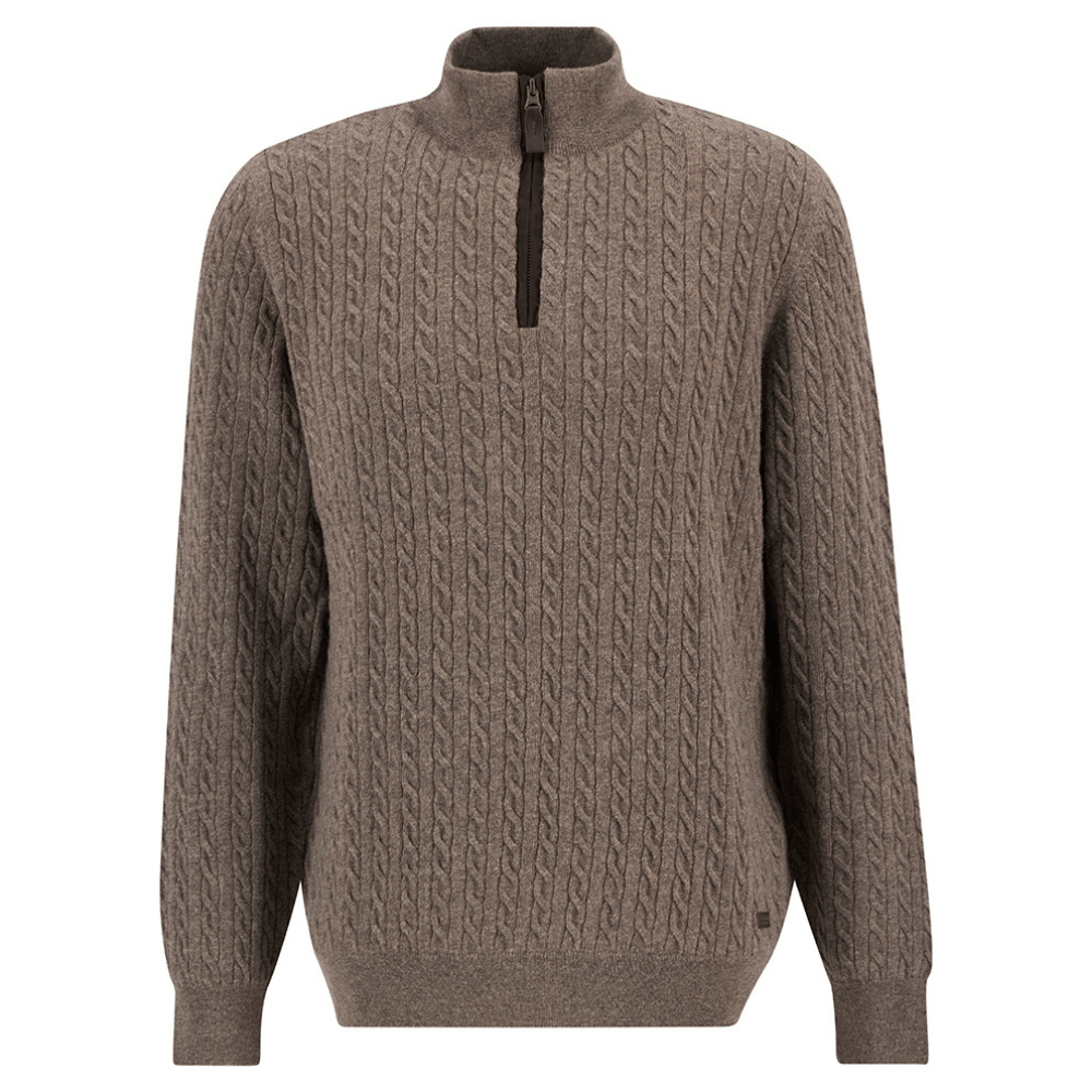 Barbour Mens Ramsden Half Zip Knitted Jumper Military Marl