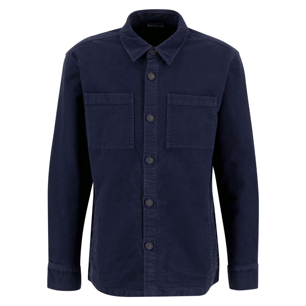 Barbour Mens Regular Moleskin Overshirt Navy