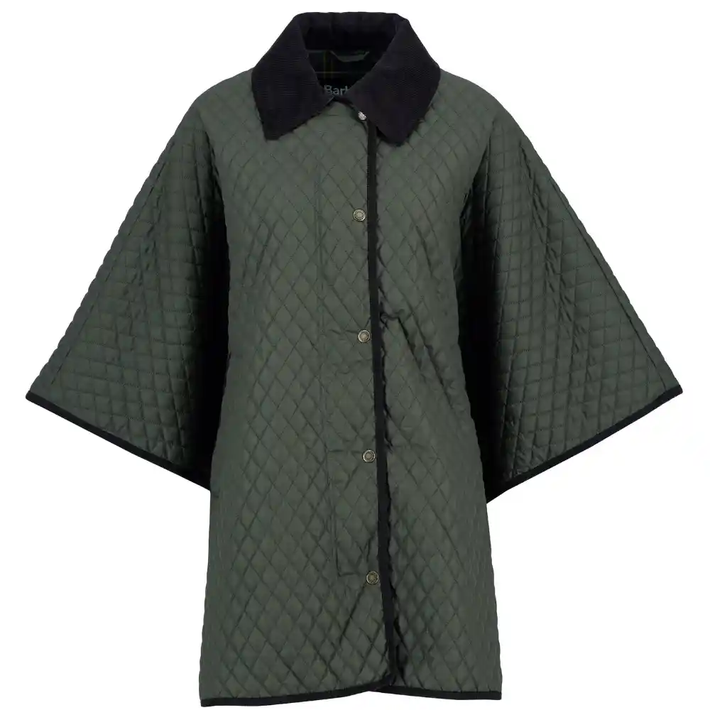 GRS Barbour Ladies Oakham Quilted Cape Olive