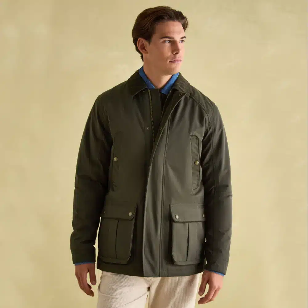 Joules Mens Farleigh Waterproof Country Coat Green
