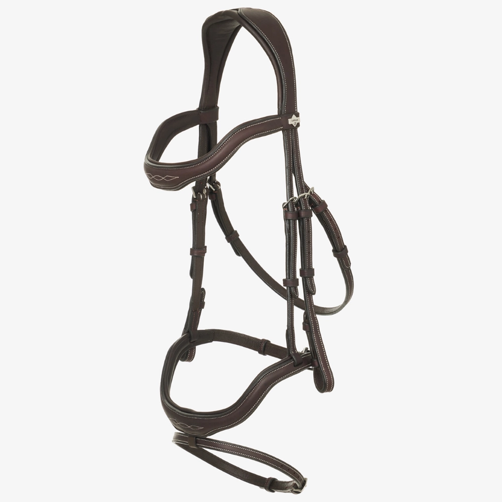 LeMieux Kudos Contour Flash Bridle Brown