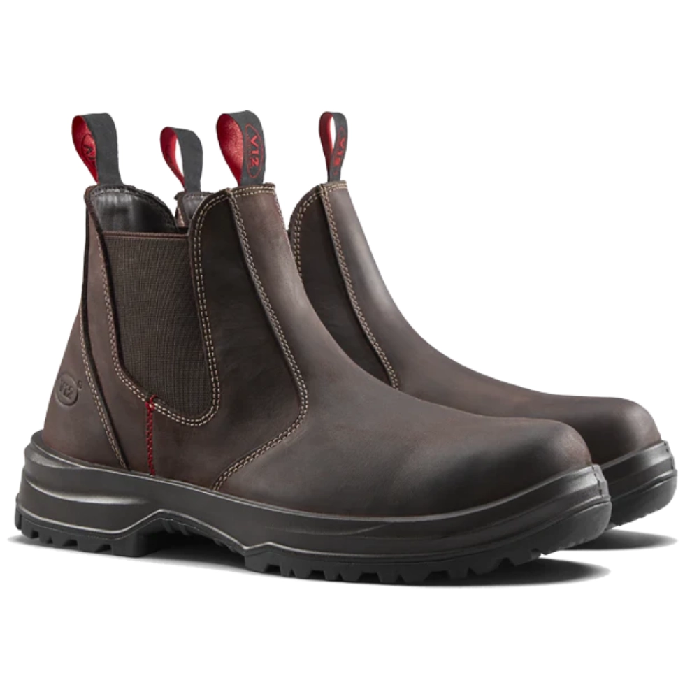 V12 Footwear Unisex V2430 Cotswold Safety Boots Brown