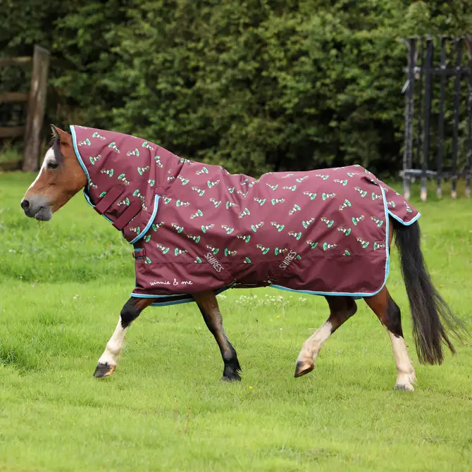 Shires Winnie & Me 200 Pony Turnout Rug Maroon