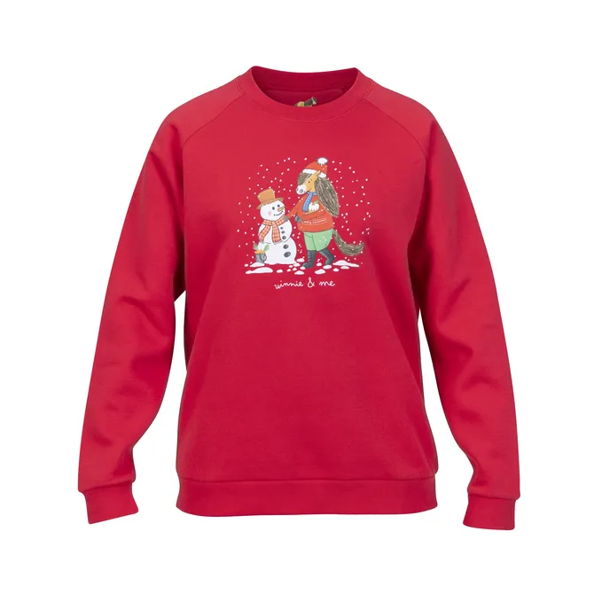 Shires Winnie & Me Childrens Festive Sweatshirt Red