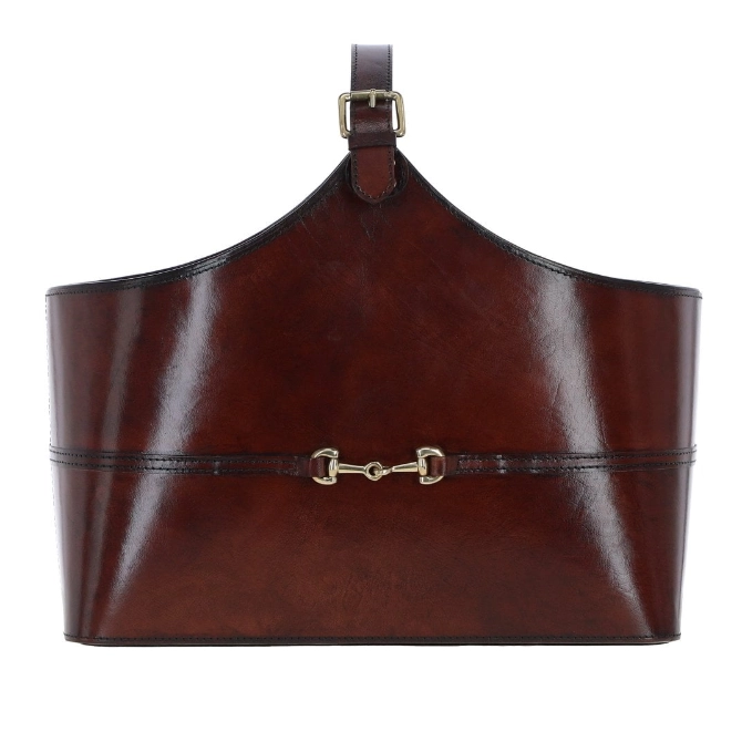 Ashwood Leather Magazine Holder Chestnut