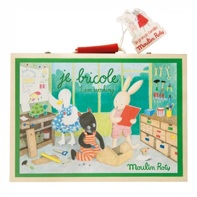 Moulin Roty DIY Suitcase La Grande Famille Wooden Toy