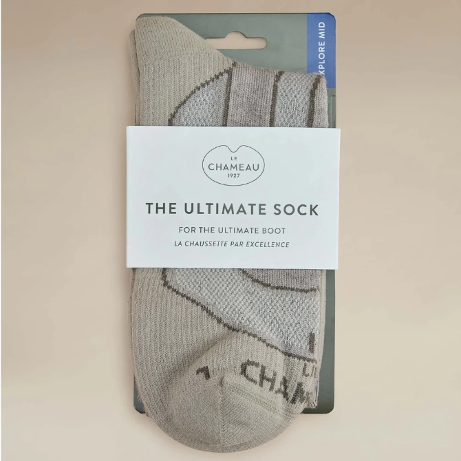 Le Chameau Unisex Explore Socks Mid Dust
