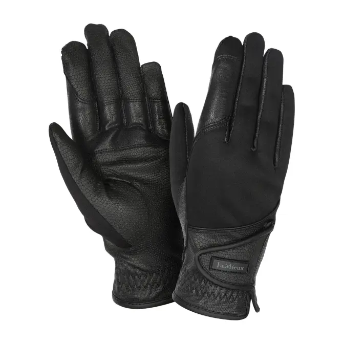 LeMieux Adult Hybrid Riding Gloves Black