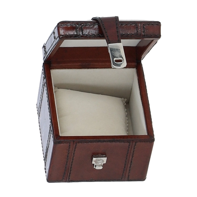 Ashwood Luxury Leather Watch & Bracelet Storage Box Chestnut